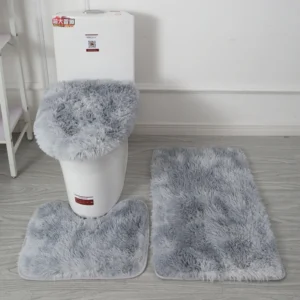 3Pcs Bath Mat, Toilet Seat Cover Set
