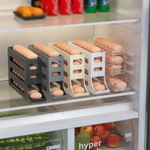 Egg Storage Box 4 Layers Automatic Rolling Egg Holder