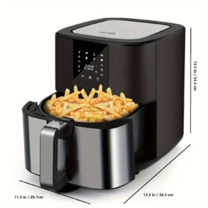 KitCook Large Air Fryer, 1500W 7QT , Adjustable Temp, 8 Presets Menu