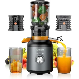 Cold press masticating juicer with 4.2inch large feed chute